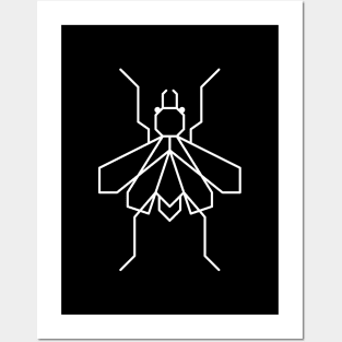 Trendy one line geometric design of fly Posters and Art